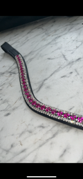 Hot Pink and Clear Browband