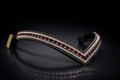Maroon and Clear V-Shape Browband