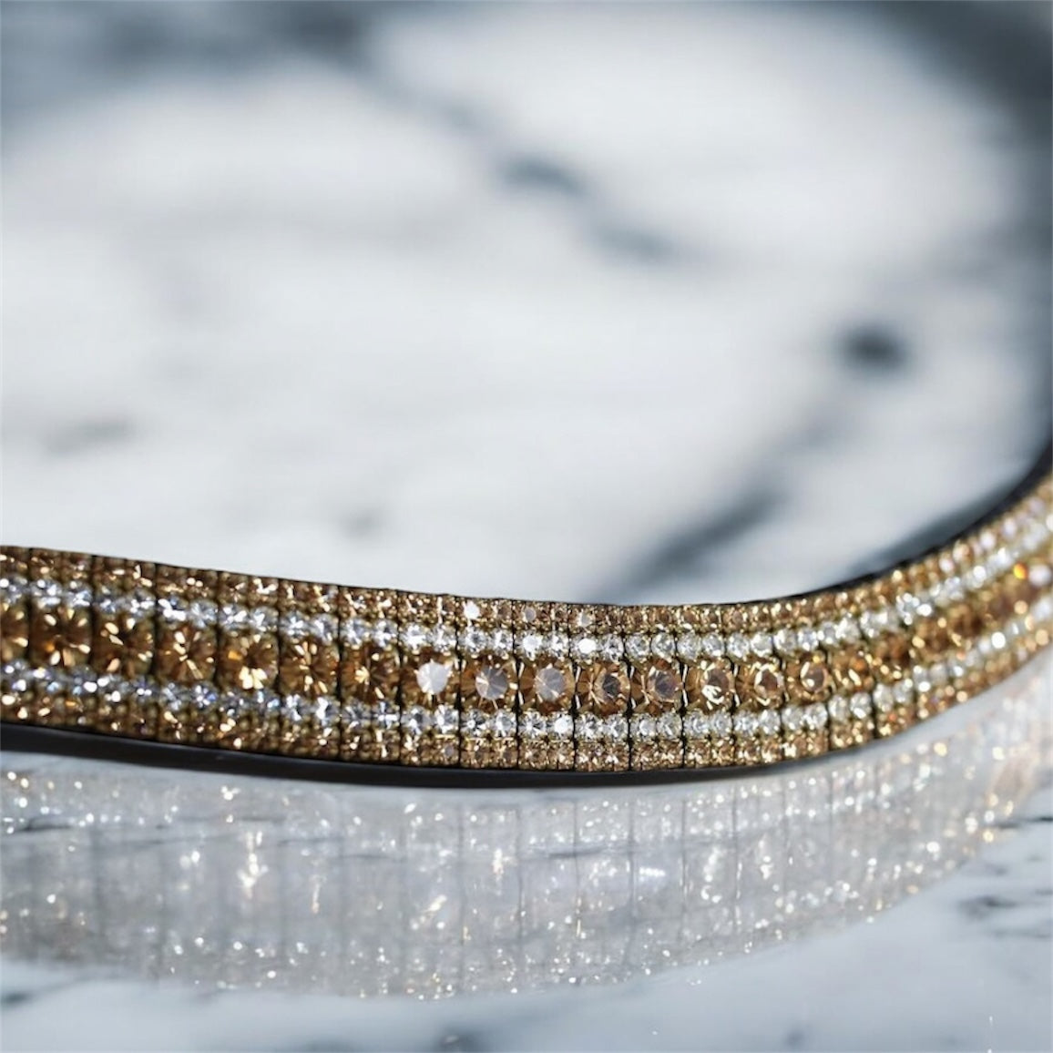 Gold and Clear Browband